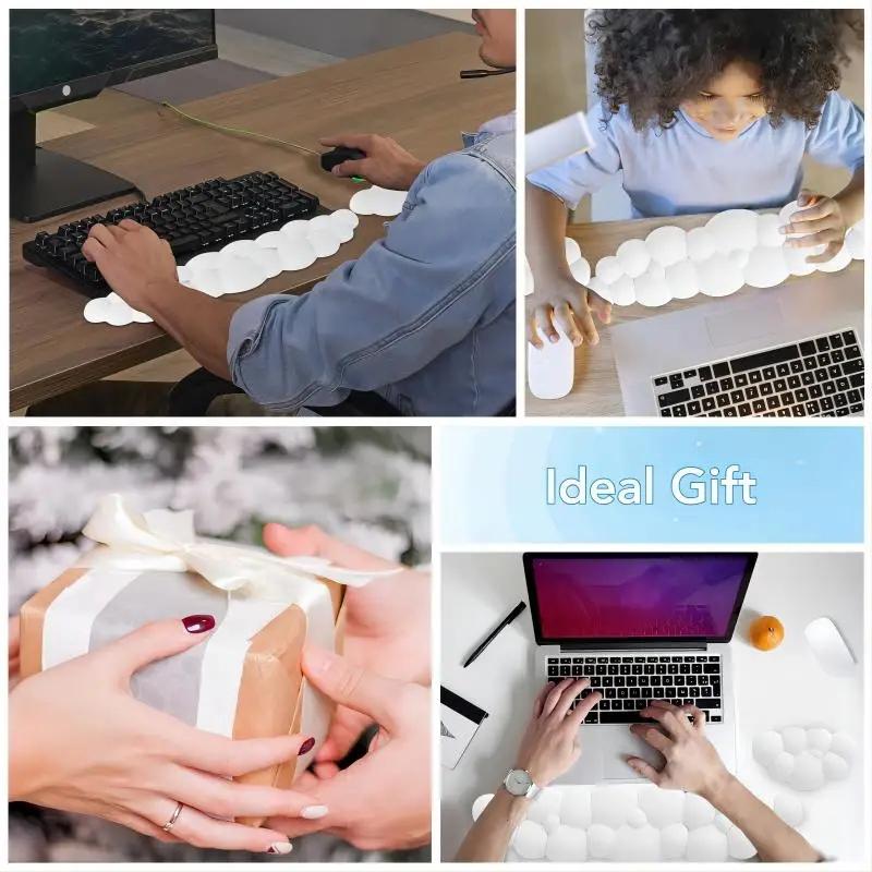 Memory Foam Mouse Pad With Wrist Rest - Pink