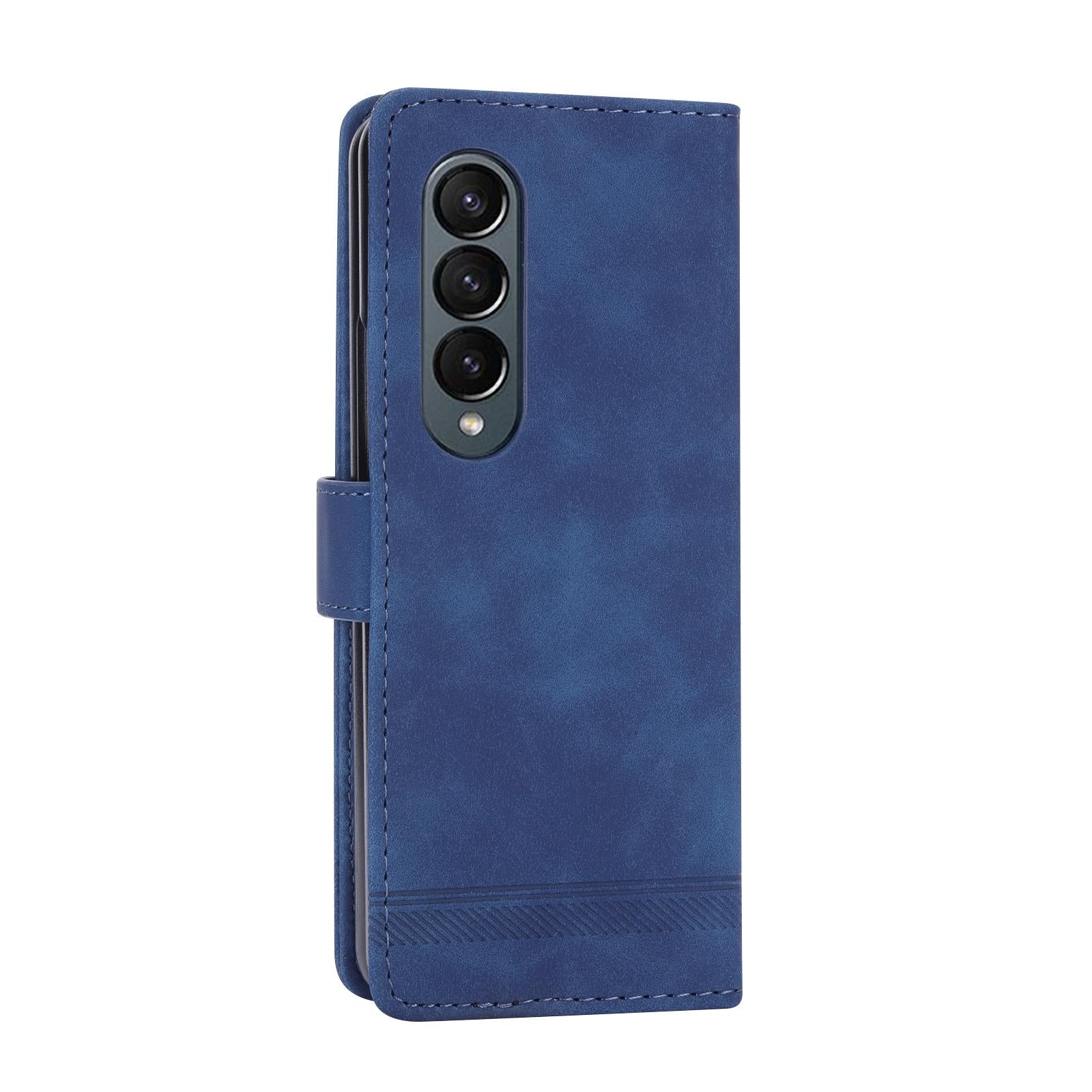 For Samsung Galaxy Z Fold4 5G Premium Leather Tpu Case - Black
