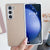 For Samsung Galaxy Z Fold4 5G Shiny Leather Phone Case With Metallic Finish - Gold