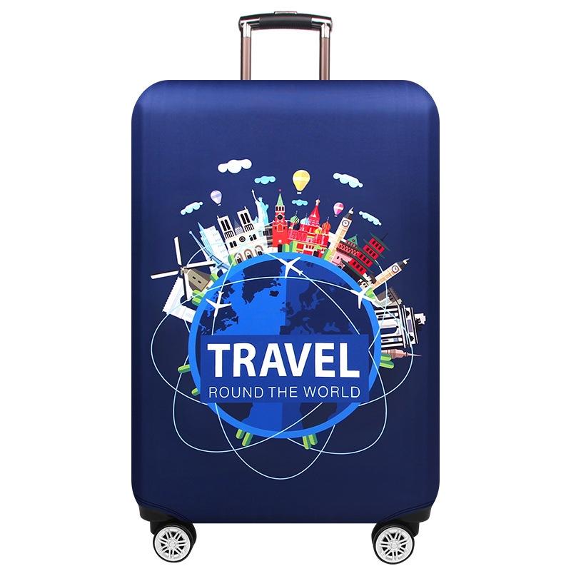 Medium Elastic Luggage Cover - Thick Wear-resistant Anti-dust Protection - Colourful Watercolour