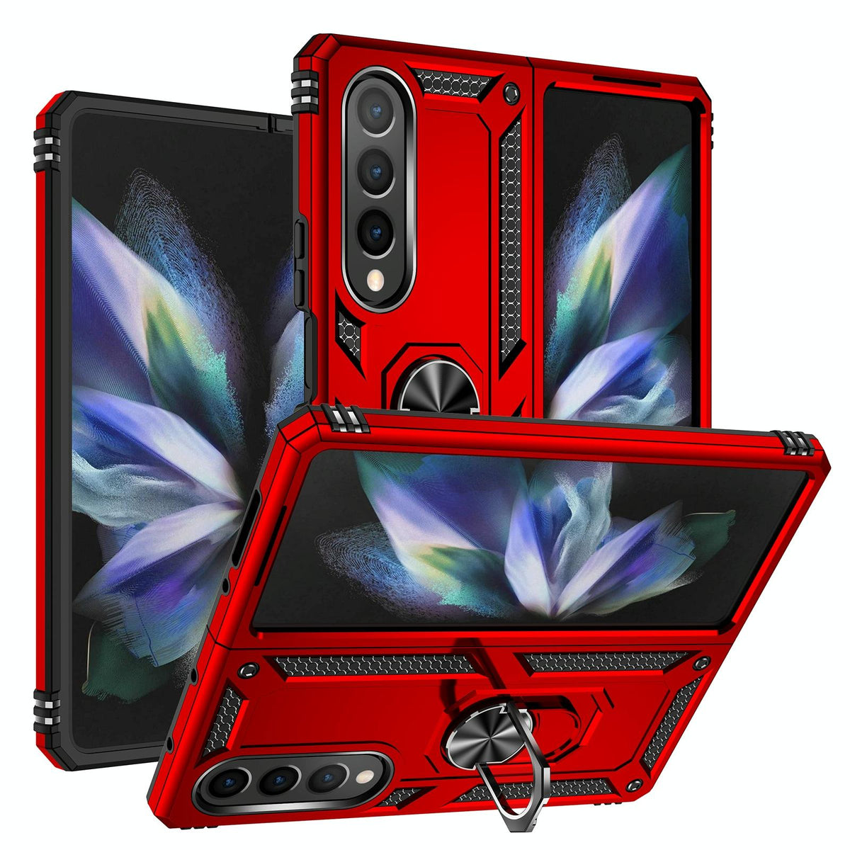 For Samsung Galaxy z Fold4 5G Tpu &amp; Pc Shockproof Phone Case - Red