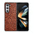 For Samsung Galaxy Z Fold4 5G Floral Print Protective Phone Case - Brown