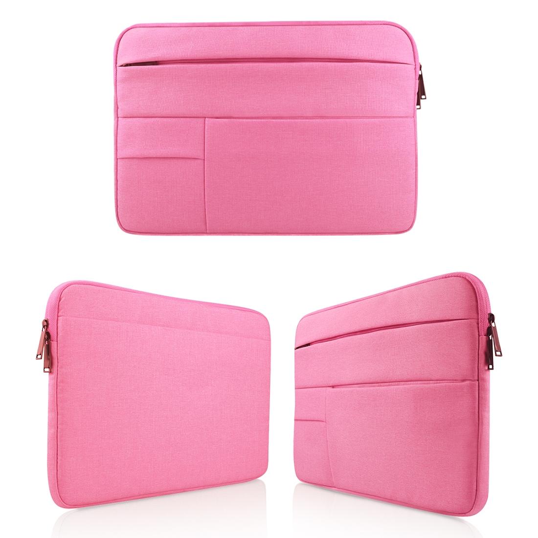 14 Laptop Tablet Bag with Multiple Pockets - Portable & Durable - Pink