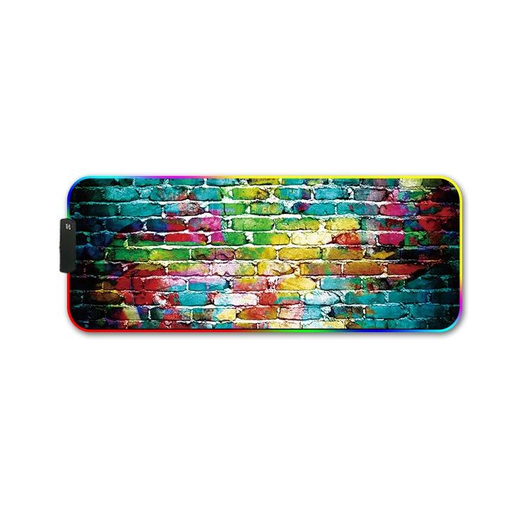 Rgb Non Slip Mouse Pad With Thermal Transfer - Glasses Cat