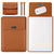 Lightweight Leather Computer Bag - 4-in-1 Portable - Fits 15.4 / 15.6 / 16.1 Inches - Brown
