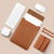 Lightweight Leather Computer Bag - 4-in-1 Portable - Fits 15.4 / 15.6 / 16.1 Inches - Brown