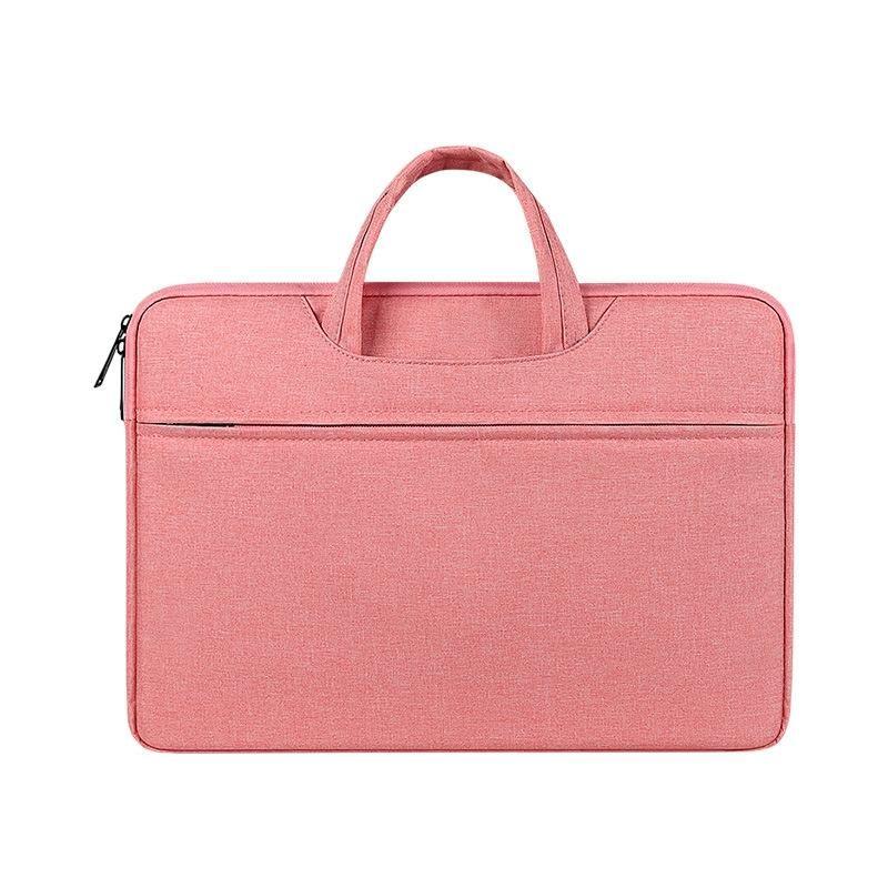 Waterproof Laptop Handbag - 15.6 Inches Shock-Absorbing & Large-Capacity - Rose Pink