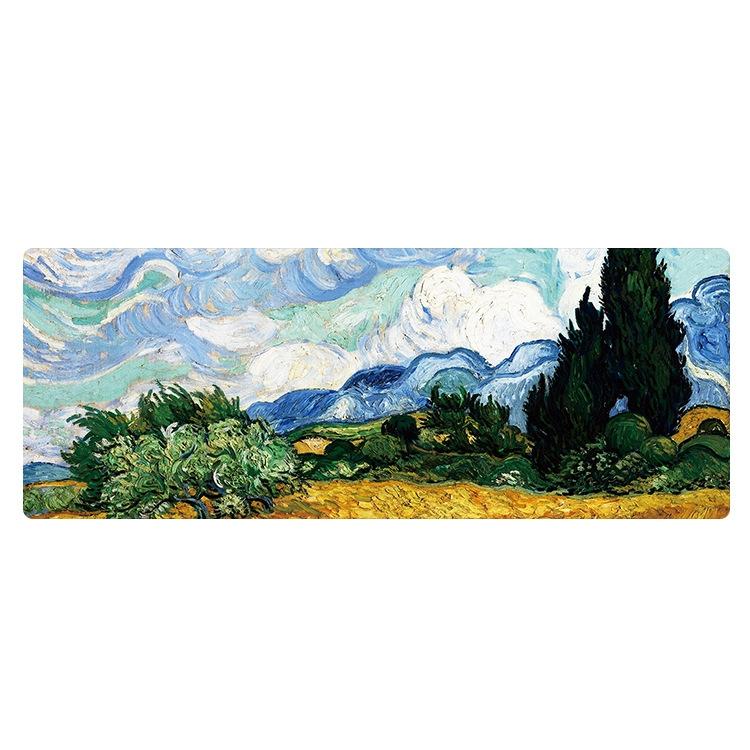 Large Desk Mouse Pad For Oil Painting - Wheat Field