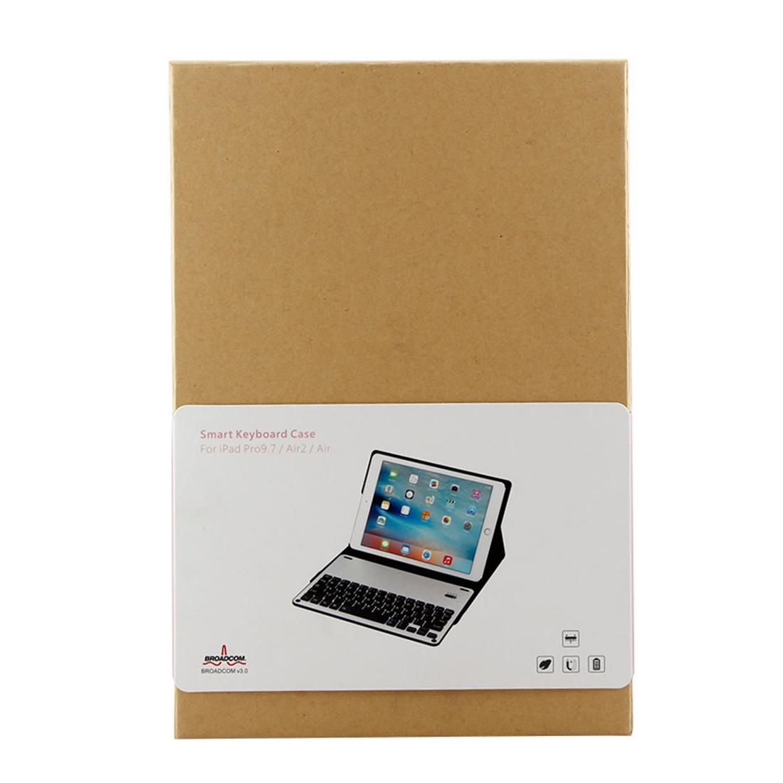 Bluetooth Keyboard & Leather Tablet Case For Ipad Air / Pro 9.7 - Detachable Water Repellent Magnetic 3-Gear Angle - Pink