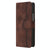 For Samsung Galaxy Z Fold4 5G Leather Phone Case With Heart Pattern - Brown