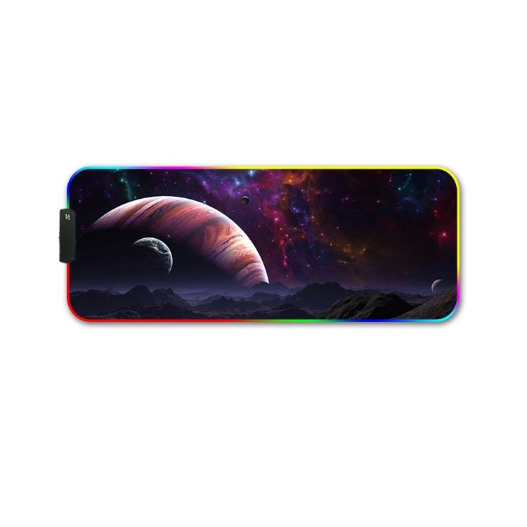 Rgb Non Slip Mouse Pad With Thermal Transfer - Glasses Cat