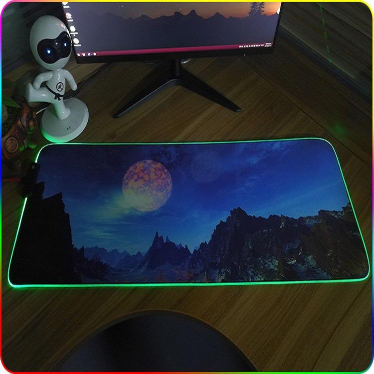 Rgb Non Slip Mouse Pad With Thermal Transfer - Glasses Cat