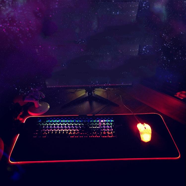 Rgb Non Slip Mouse Pad With Thermal Transfer - Glasses Cat