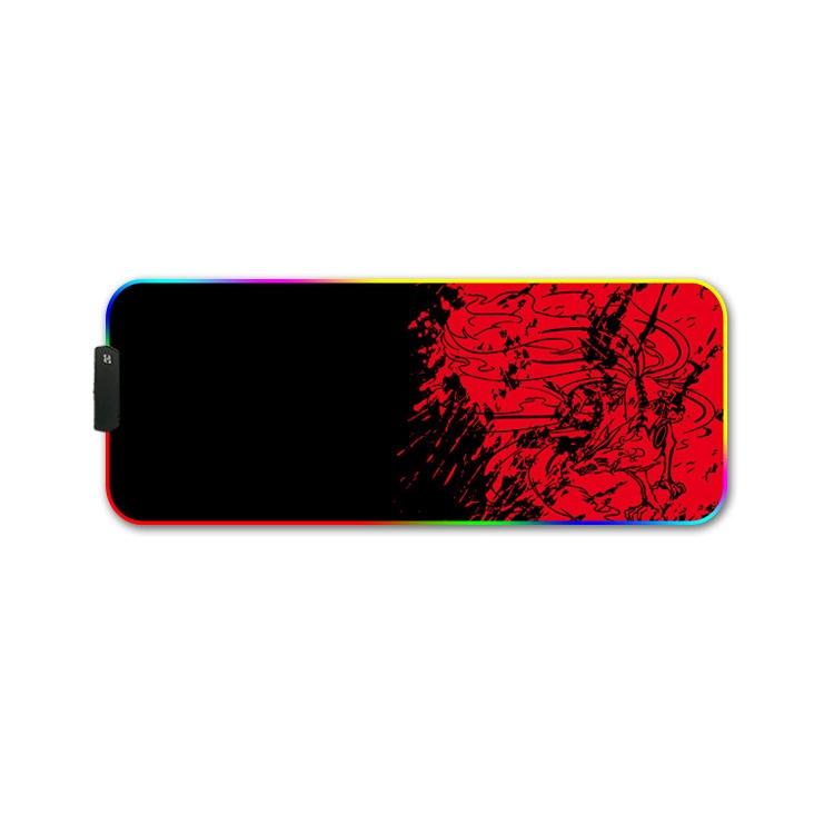 Rgb Non Slip Mouse Pad With Thermal Transfer - Glasses Cat