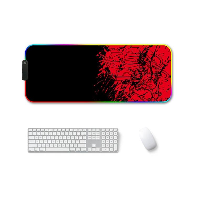 Rgb Non Slip Mouse Pad With Thermal Transfer - Glasses Cat