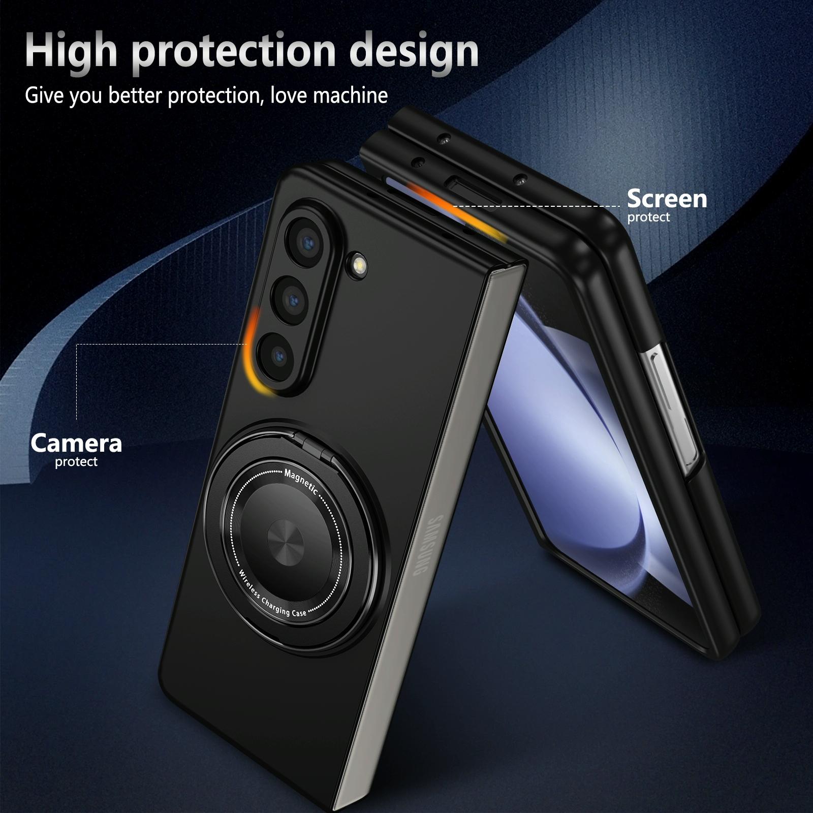 For Samsung Galaxy Z Fold4 5G Shockproof 360 Degree Rotating Case - Purple
