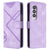 For Samsung Galaxy Z Fold4 5G Smooth Leather Phone Case - Line Pattern - Royal Blue