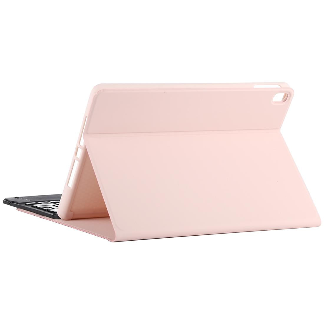 Bluetooth Keyboard & Tablet Case For Ipad 10.2 / Ipad Air 2019 - Detachable Touch Pad Pen Slot Holder - Microfiber Leather - Pink