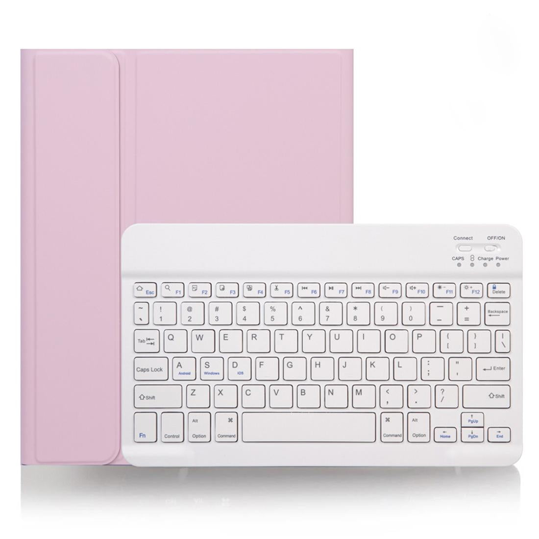 Detachable Bluetooth Keyboard Tablet Case For Ipad Pro 11 With Pen Slot - Plain Texture - Pink