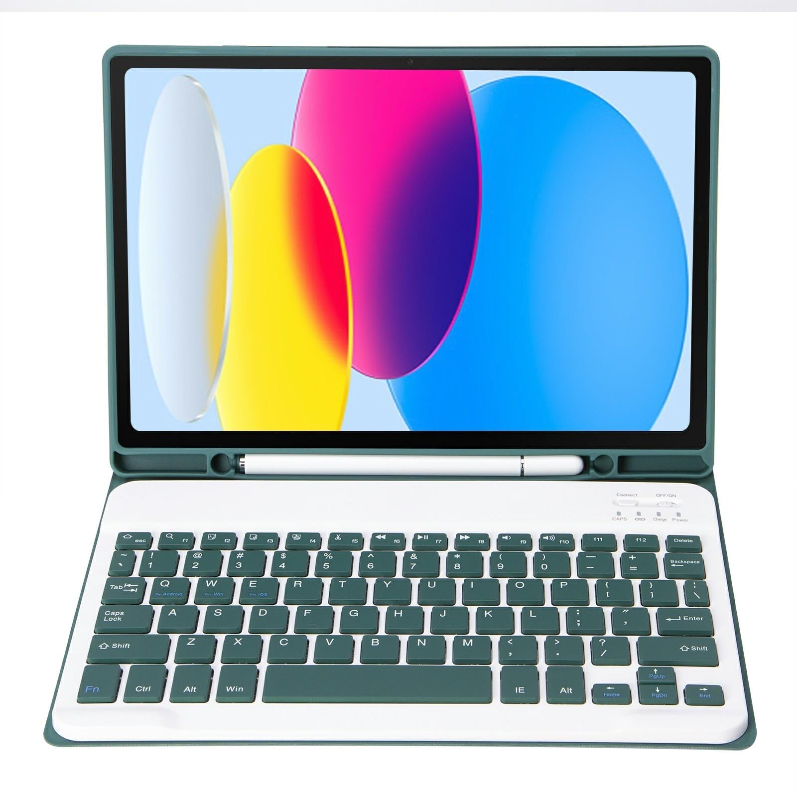 Ultra-Thin Bluetooth Keyboard Leather Tablet Case For Ipad 10.9 2022 With Pen Slot - Pink