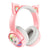 Wireless Cat Ear Bluetooth Headset Usb-C - Pink