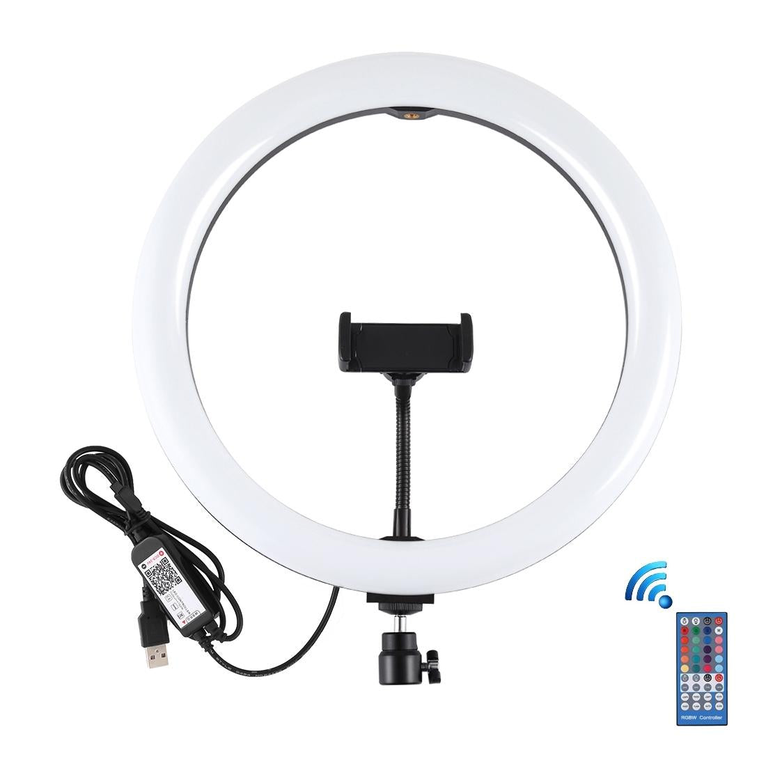 11.8 Dual-temp Led Ring Light with Tripod & Remote - Pink
