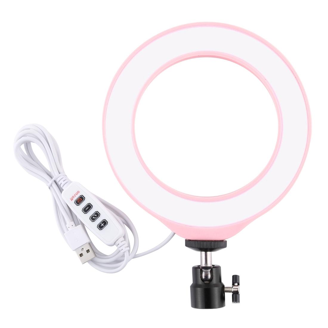 16cm Usb Led Ring Light with Tripod and 3 Modes - Pink