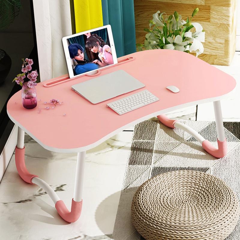 Portable Laptop Desk Stand - Foldable &amp; Non-slip - Pink