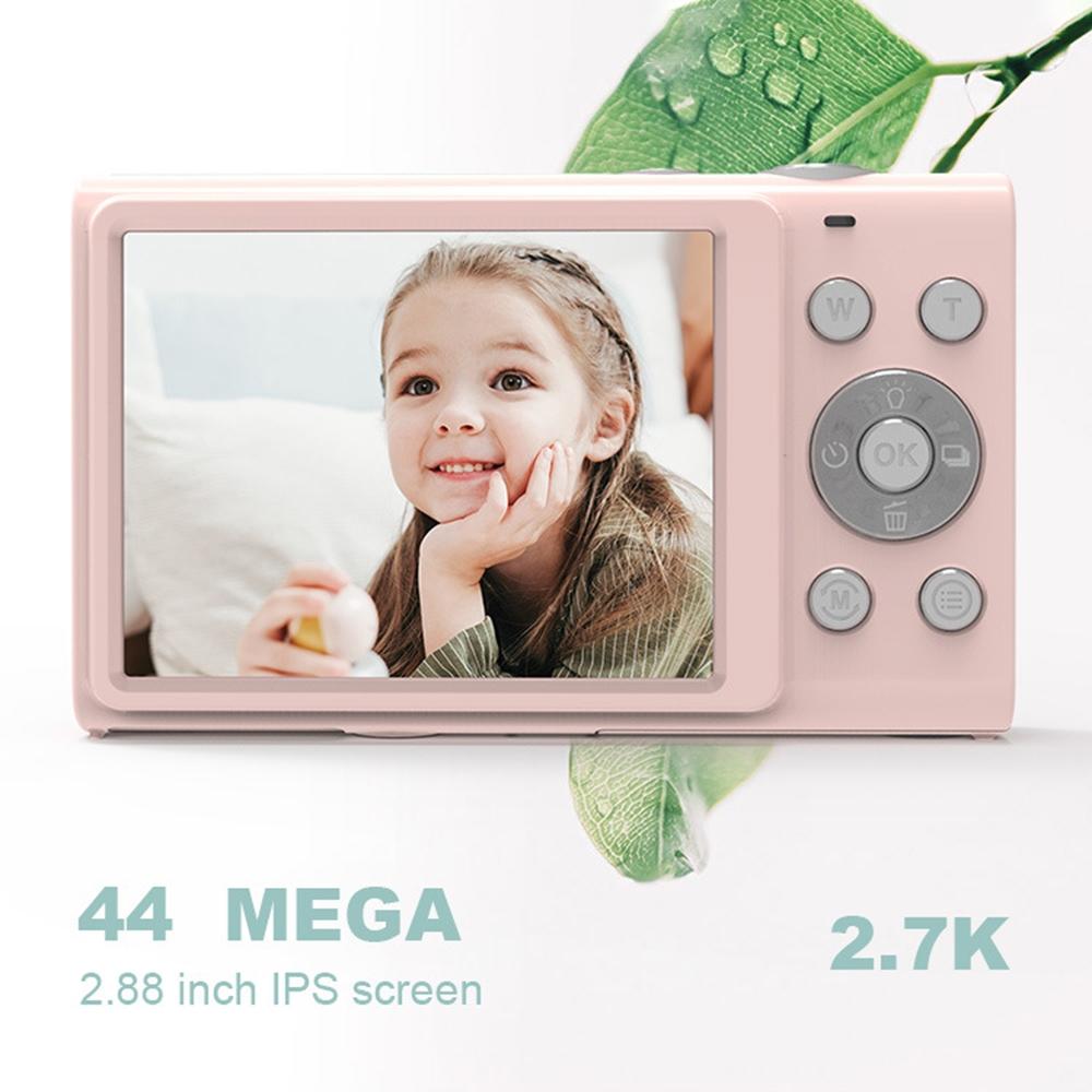Full Hd 1080p Digital Camera with 44mp 16x Zoom - 2.4 Inch Screen for Children - Pink