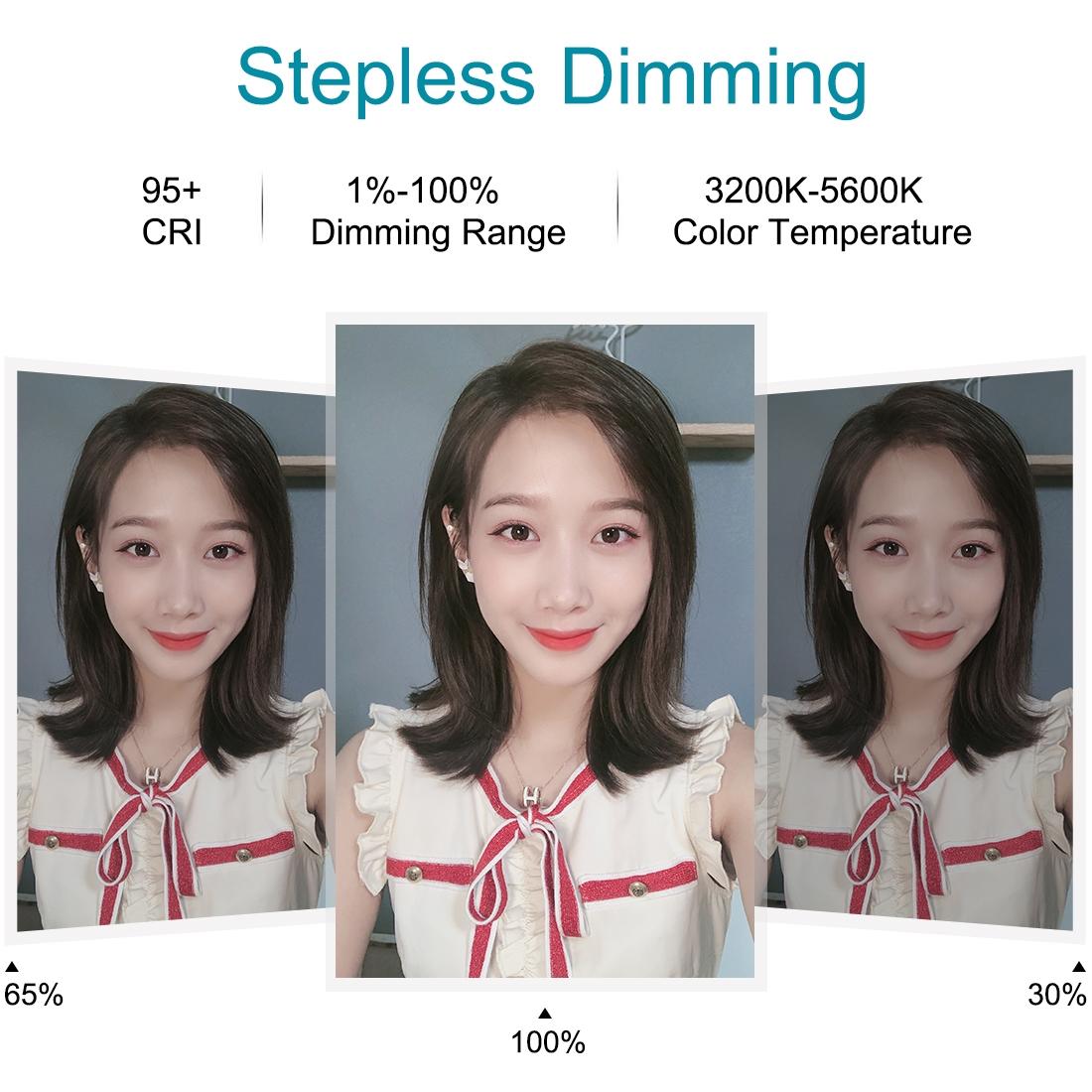 20cm Usb Dual Colour Led Ring Light with Phone Clamp - Pink