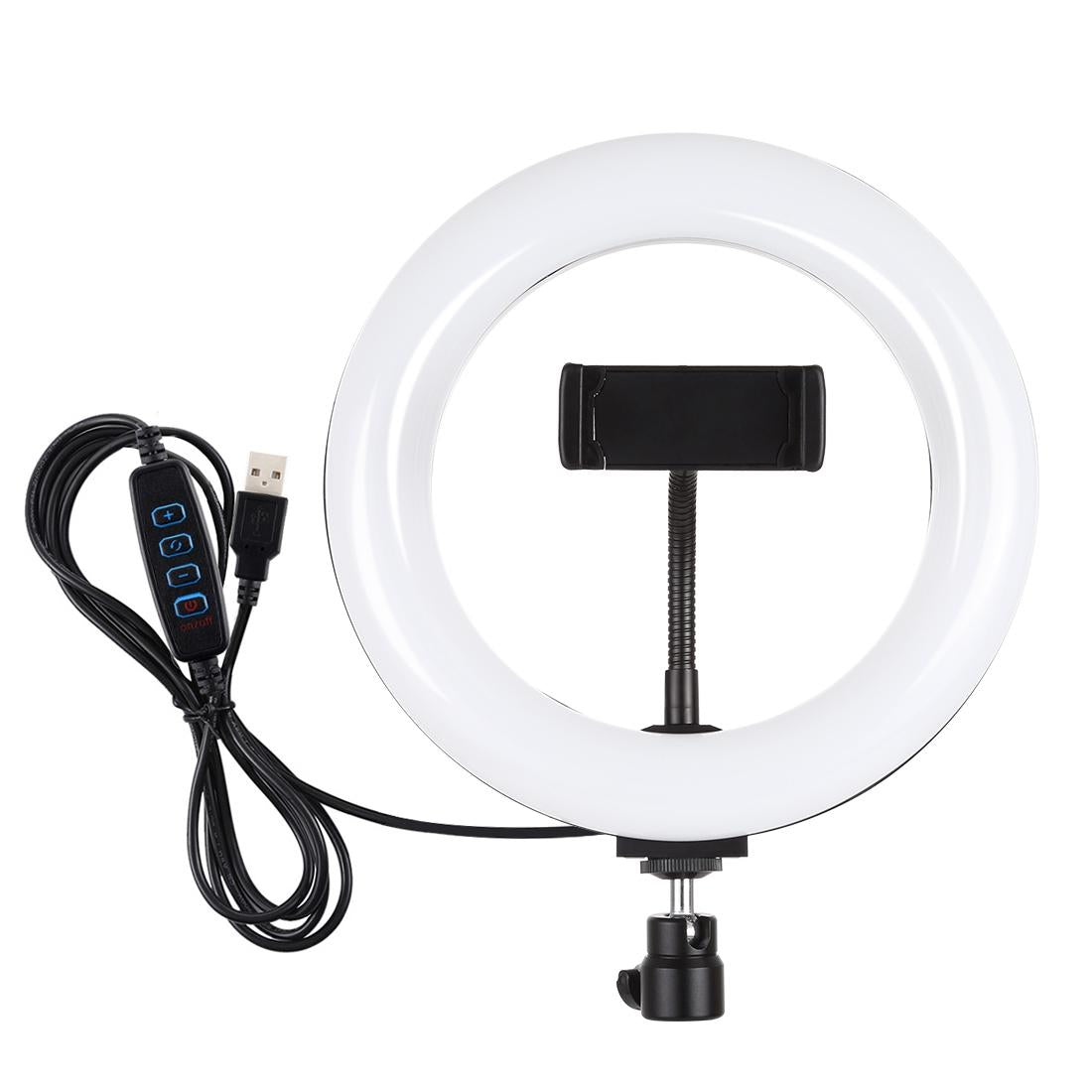 20cm Usb Dual Colour Led Ring Light with Phone Clamp - Pink