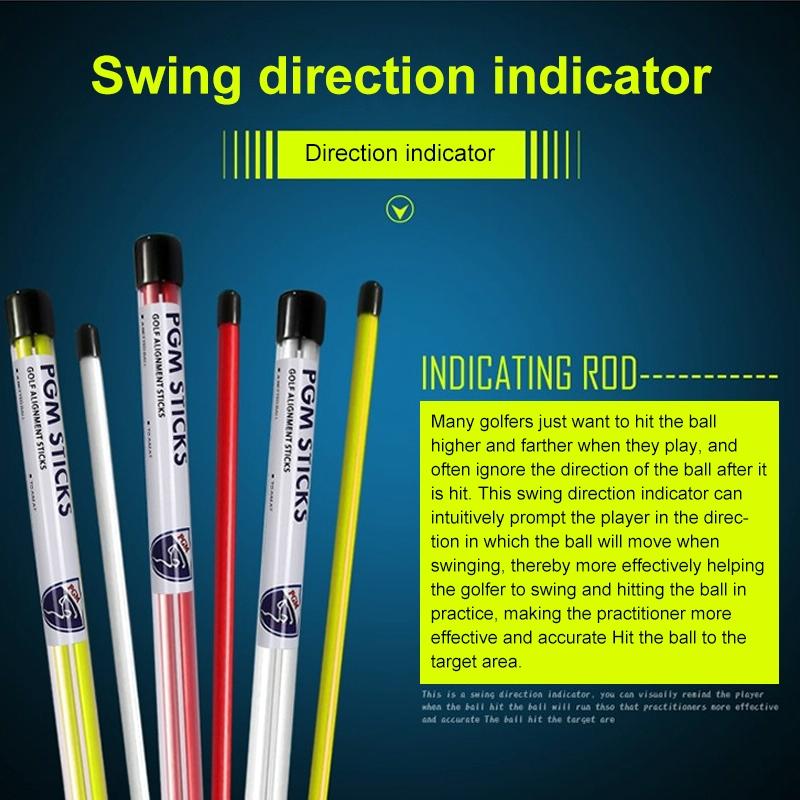 2-pack Golf Alignment Sticks for Accurate Ball Direction - Red Fiberglass - Yellow With Package