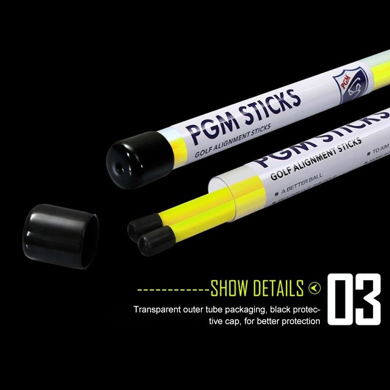 2-pack Golf Alignment Sticks for Accurate Ball Direction - Red Fiberglass - Yellow With Package
