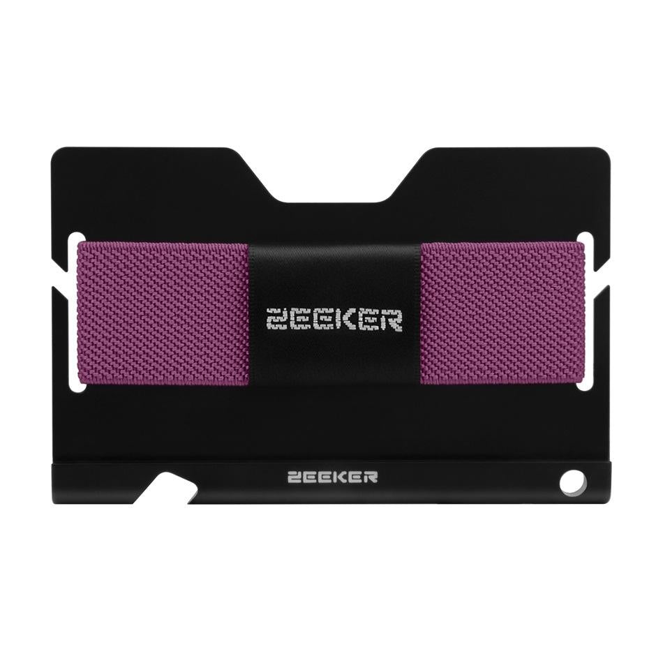 Multi Function Aluminum Card Holder For Men & Women Elastic Band Wallet - Light Coffee