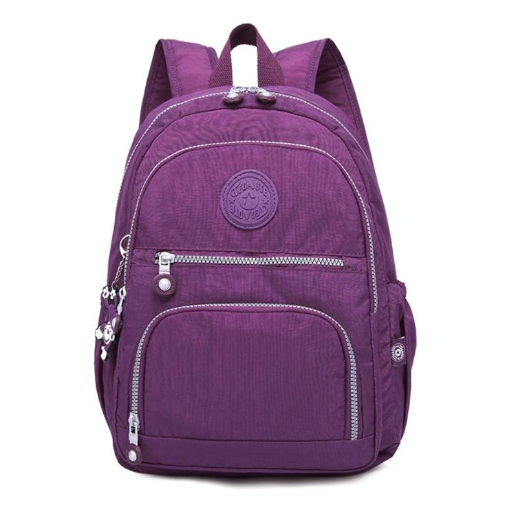Versatile Teen Backpack for School & Travel - 27x13x37cm - Purple