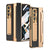 For Samsung Galaxy z Fold4 5G Full Coverage Phone Case with Hinge - Integrated Design - Gold + Black
