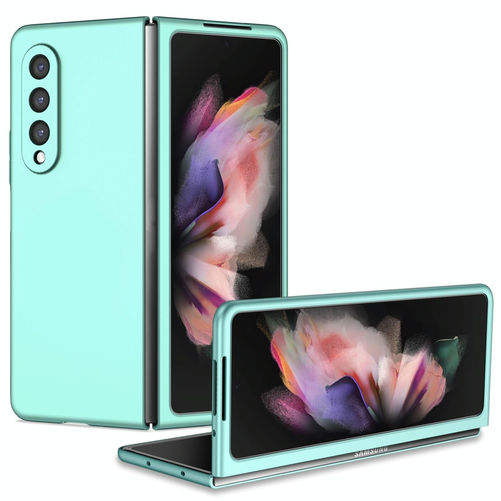 For Samsung Galaxy z Fold4 5G Foldable Armor Phone Case - Compact and Durable - Sky Blue