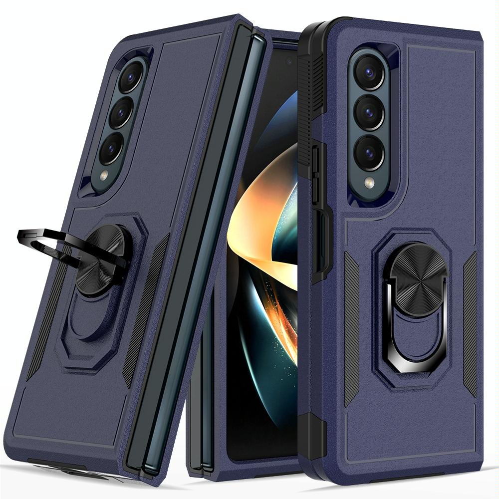 Galaxy Z Fold 4 Tpu Shockproof Case With Ring - 2 In 1 Design