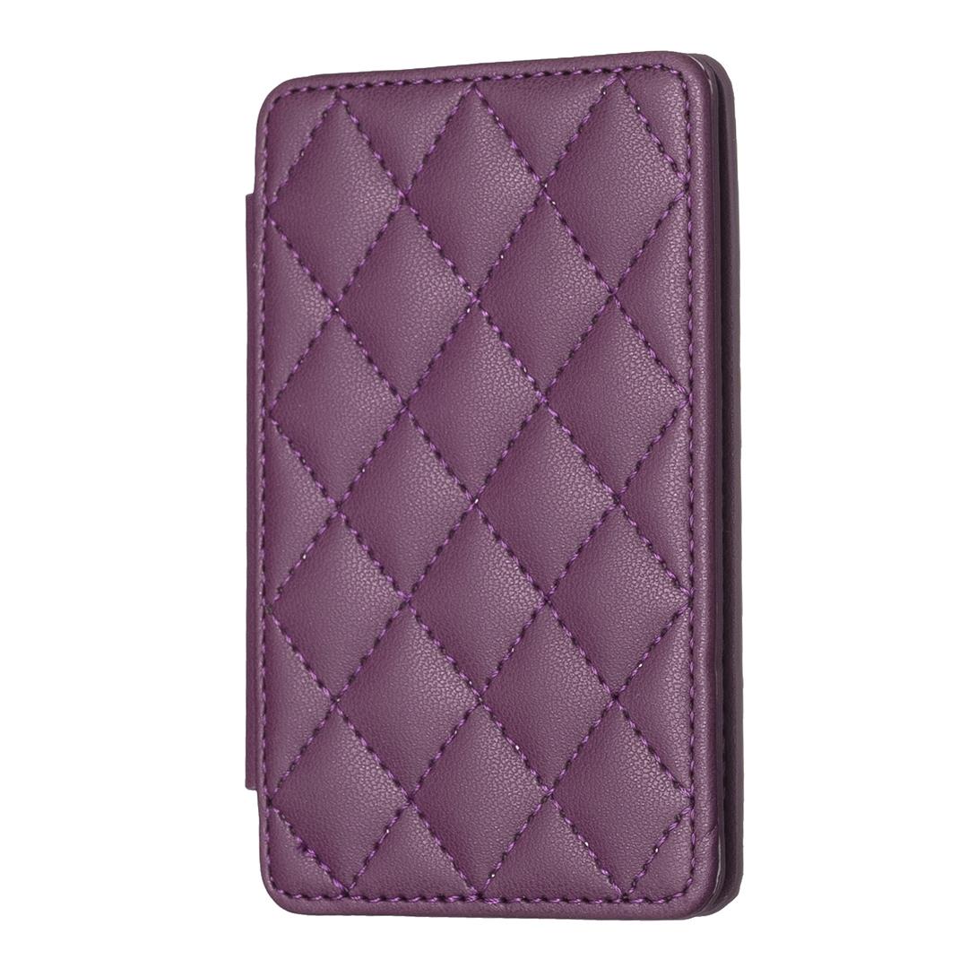 Rhombus Pattern Card Bag Back Sticker For Mobile Phones - Purple