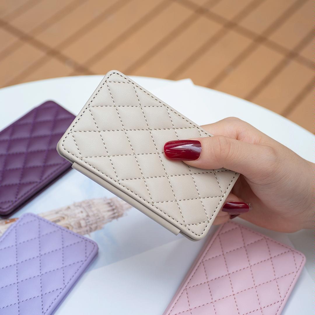 Rhombus Pattern Card Bag Back Sticker For Mobile Phones - Purple