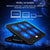 Silent Six-fan Cooling Holder for Notebook Computers - Black