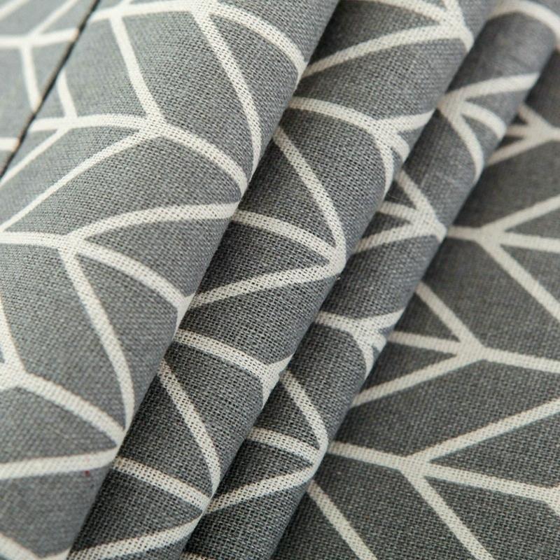 Universal Cotton Linen Microwave Dust Cover - Grey Triangle