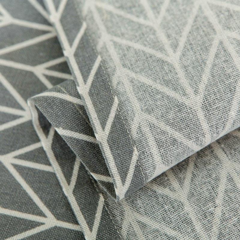 Universal Cotton Linen Microwave Dust Cover - Grey Triangle