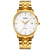 Men Casual Quartz Watch With Calendar - 1801 - Golden Steel Belt