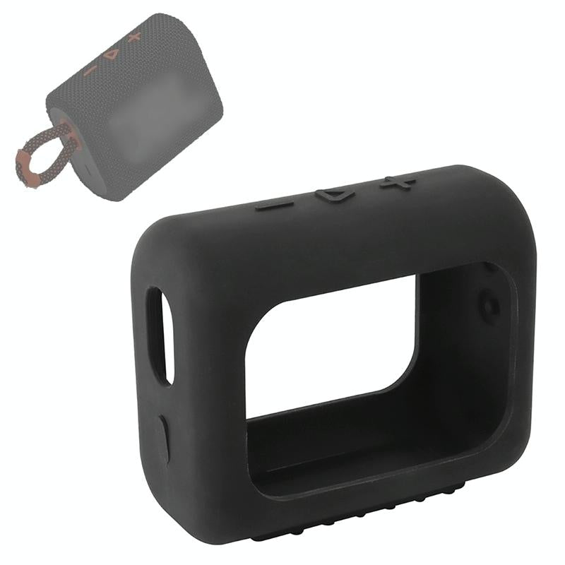 Portable Silicone Cover for Jbl Go3 Speaker with Carabiner - Army Green