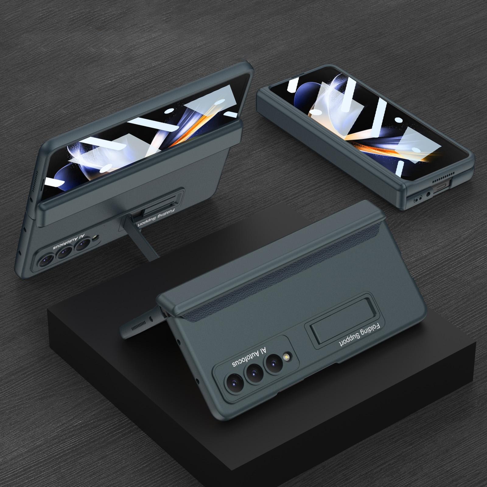 For Samsung Galaxy Z Fold4 5G Foldable Magnetic Hinge Case - Compact Design - Deep Sea Green