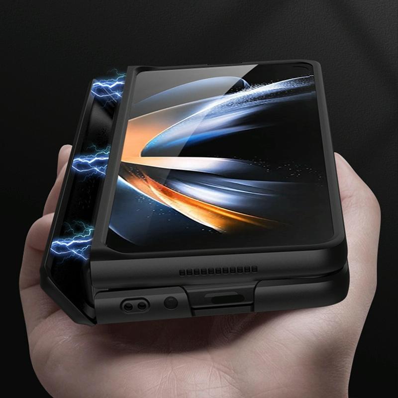 For Samsung Galaxy Z Fold4 5G Foldable Magnetic Hinged Case - Deep Sea Green