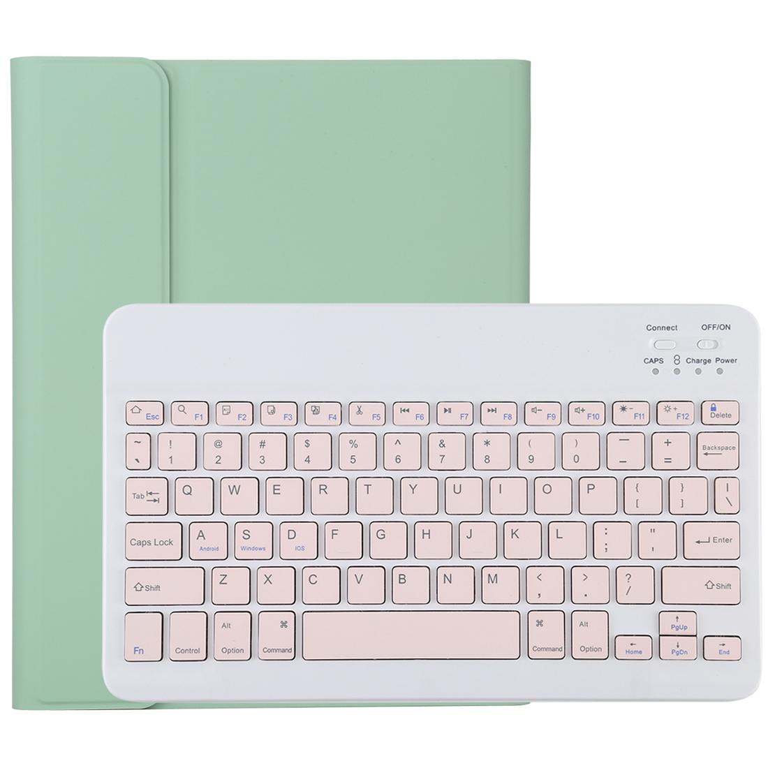 Bluetooth Tablet Case For Ipad Pro 11 With Detachable Microfiber Leather Pen Slot &amp; Holder - Green