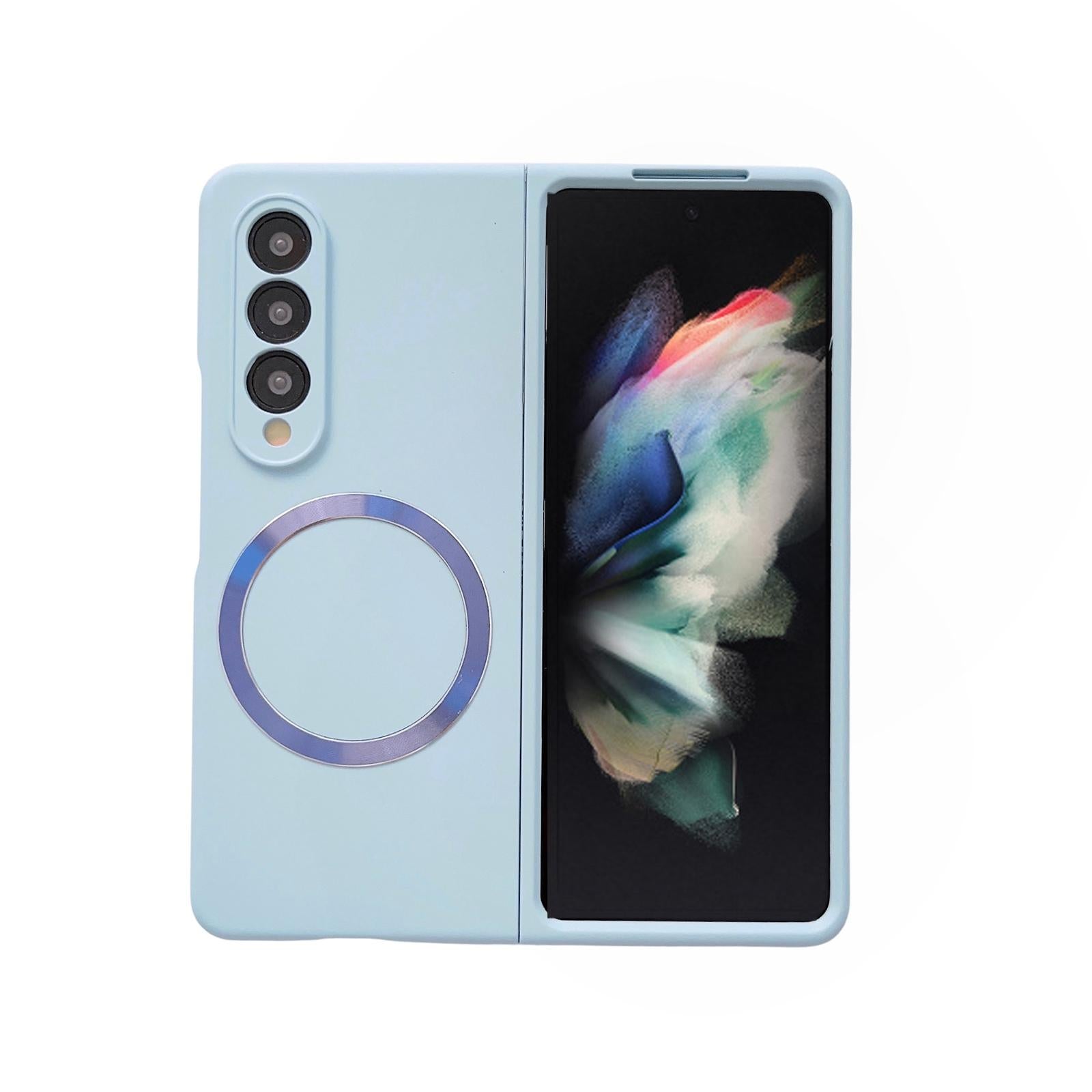 For Samsung Galaxy Z Fold4 5G Magnetic Skin Case - Magsafe - Orange