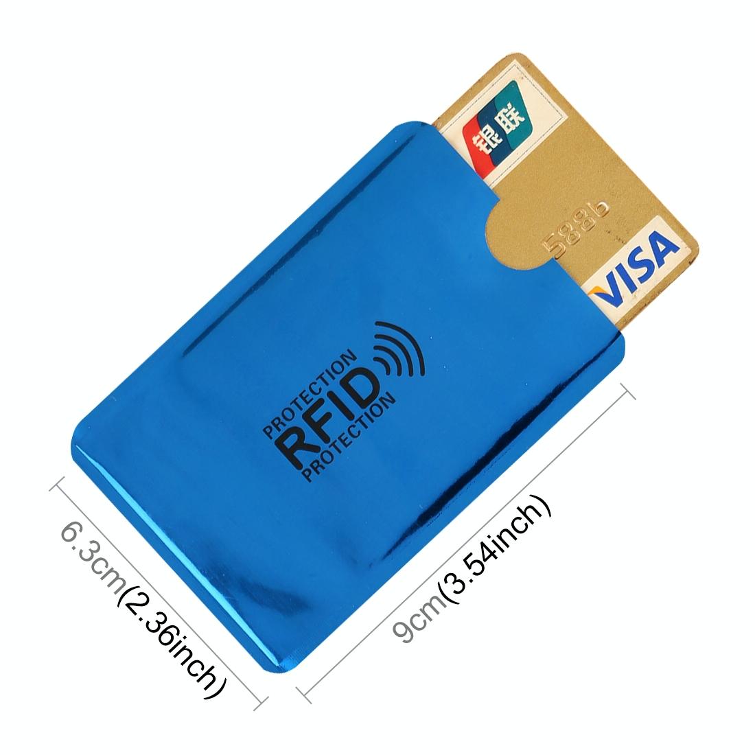 100-piece Rfid Blocking Card Holder - 9x6.3cm Aluminum Foil - Green